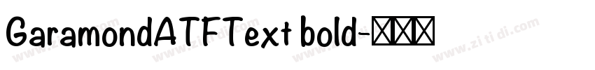 GaramondATFText bold字体转换